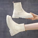 リブソックス風厚底ショートブーツ | Doux Belle  | 詳細画像4 