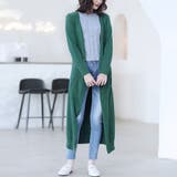 モスグリーン | カーディガン ドルマン ロングカーディガン | Doux Belle 