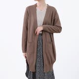 コーヒー | ニット カーディガン ロングカーディガン レディース 長袖 | Doux Belle 