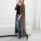 ロングカーディガン レディース 長袖 接触冷感 無地 シンプル カジュアル | Doux Belle | 詳細画像6