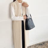 ニットジレ ロングジレ レディース ノースリーブ ロング  レイヤード 重ね着 | Doux Belle  | 詳細画像13 