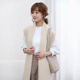 ニットジレ ロングジレ レディース ノースリーブ ロング  レイヤード 重ね着 | Doux Belle  | 詳細画像9 