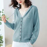 ブルー | サマーニット ニットカーディガン ニットパーカー | Doux Belle 