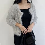 シャギーカーディガン ショートカーディガン コート | Doux Belle  | 詳細画像1 