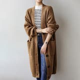 ブラウン | ニットカーディガン 長袖 ニットトップス | Doux Belle