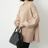 ベージュ | トップス セーター ロング | Doux Belle 