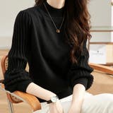 トップス リブ ニットモックネック | Doux Belle  | 詳細画像13 