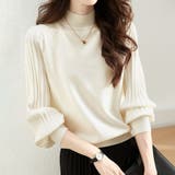 トップス リブ ニットモックネック | Doux Belle  | 詳細画像8 