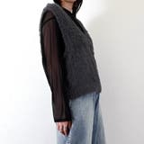 トップス ベストカジュアル ふんわり ファー Vネック シャギー風   | Doux Belle  | 詳細画像2 