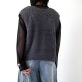 トップス ベストカジュアル ふんわり ファー Vネック シャギー風   | Doux Belle  | 詳細画像3 