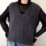 トップス ベストカジュアル ふんわり ファー Vネック シャギー風   | Doux Belle  | 詳細画像5 