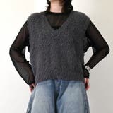 トップス ベストカジュアル ふんわり ファー Vネック シャギー風   | Doux Belle  | 詳細画像8 