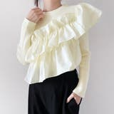 アシメトリーフリルニット | Doux Belle  | 詳細画像1 