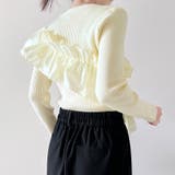 アシメトリーフリルニット | Doux Belle  | 詳細画像3 