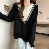 レイヤード風ニットトップス | Doux Belle  | 詳細画像2 