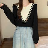 レイヤード風ニットトップス | Doux Belle  | 詳細画像5 