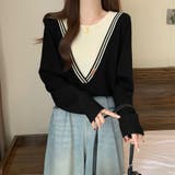 レイヤード風ニットトップス | Doux Belle  | 詳細画像6 