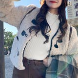 スカラップ×リブニットトップス レディース トップス | Doux Belle | 詳細画像4