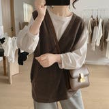 コーヒー | ノースリーブニットベスト | Doux Belle 