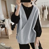 グレー | ノースリーブニットベスト | Doux Belle 