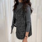 ツイード調フリンジレイヤードベスト | Doux Belle  | 詳細画像11 