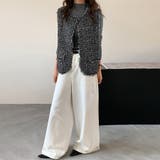 ツイード調フリンジレイヤードベスト | Doux Belle  | 詳細画像12 