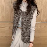 ツイード調フリンジレイヤードベスト | Doux Belle  | 詳細画像2 