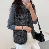 ツイード調フリンジレイヤードベスト | Doux Belle  | 詳細画像9 