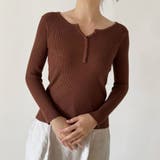 ボタンデザインリブトップス | Doux Belle  | 詳細画像11 