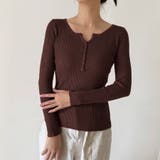 ボタンデザインリブトップス | Doux Belle  | 詳細画像8 