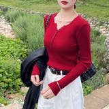 ボタンデザインリブトップス | Doux Belle  | 詳細画像9 