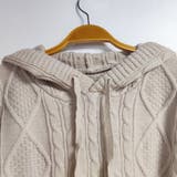 ケーブル編みボーダー袖フード付きニット | Doux Belle  | 詳細画像24 