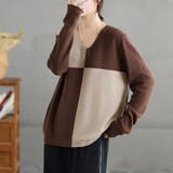 配色ブロックニットプルオーバー | Doux Belle | 詳細画像9