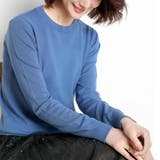 ブルー | シンプルシルエットニットトップス | Doux Belle 
