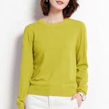 イエロー | シンプルシルエットニットトップス | Doux Belle 