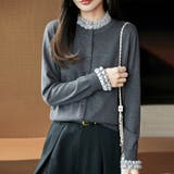 フリルデザインボタンニットトップス | Doux Belle  | 詳細画像3 