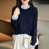 フリルデザインボタンニットトップス | Doux Belle  | 詳細画像6 