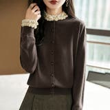 フリルデザインボタンニットトップス | Doux Belle  | 詳細画像8 