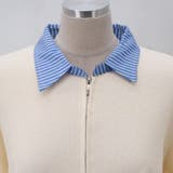 レイヤード風ジップニットストライプシャツ | Doux Belle | 詳細画像16