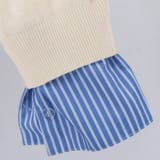 レイヤード風ジップニットストライプシャツ | Doux Belle | 詳細画像18