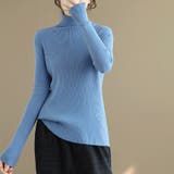 タートルネックリブニット レディース ニット | Doux Belle  | 詳細画像1 