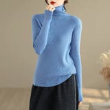 タートルネックリブニット レディース ニット | Doux Belle  | 詳細画像2 