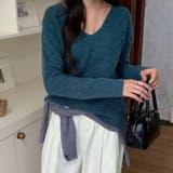 Vネックニットトップス | Doux Belle | 詳細画像7