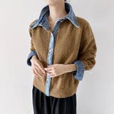 デニムシャツ風レイヤードニットトップス レディース ニット | Doux Belle  | 詳細画像28 