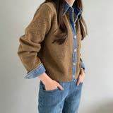 デニムシャツ風レイヤードニットトップス レディース ニット | Doux Belle  | 詳細画像51 