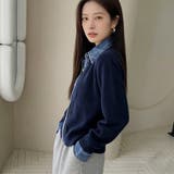 デニムシャツ風レイヤードニットトップス レディース ニット | Doux Belle  | 詳細画像71 