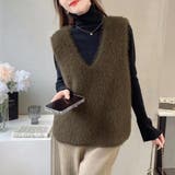 モカ | フェイクファーベスト | Doux Belle 