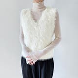 オフホワイト | フェイクファーベスト | Doux Belle 