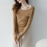 折り返しネックオフショル風トップス | Doux Belle  | 詳細画像3 