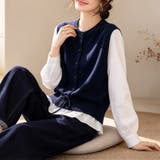 レイヤード風ドッキングブラウス レディース トップス | Doux Belle | 詳細画像16